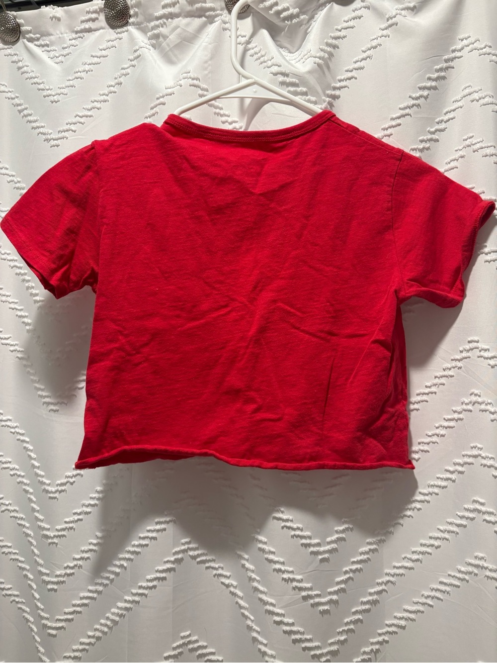 Pioneers Red Graphic Cropped Tee Shirt - Picture 4 of 4